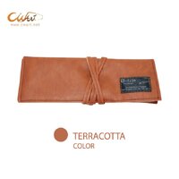 e-file Leather Brush Case - Terracotta