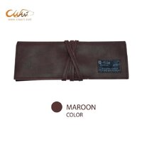 e-file Leather Brush Case - Maroon
