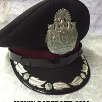 หมวกหม้อตาลพันตำรวจเอกสีกากี 1ช่อ ราคา 2000 บาท