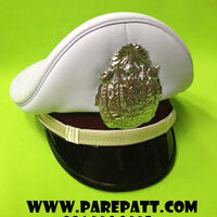 หมวกหม้อตาลนายตำรวจสีขาว-ชาย ราคา 1000 บาท