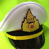 หมวกหม้อตาลนายร้อยชาย-สีขาว ราคา 1000 บาท