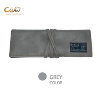 e-file Leather Brush Case - Grey