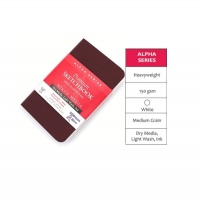 Stillman&Birn Sketchbook Softcover - Alpha Series - White(ขาว) MediumGrain(กึ่งเรียบ) 3.5x5.5"