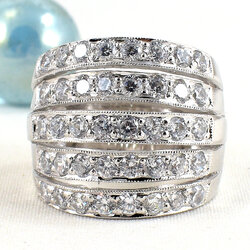 แหวนเงินแท้ราคาถูกชุบทองคำขาว เพชรCZแท้ 2.4 กะรัต งานประณีตสวยงาม สั่งผลิตค่ะ