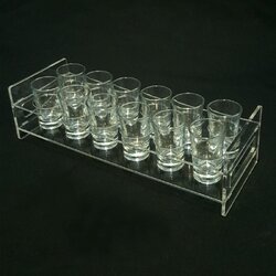 แร็คอะคิลิควางแก้วช็อต 12 แก้ว + แก้วเป็ก 1.5 ออนซ์ TG-03