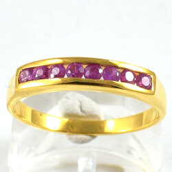 สั่งผลิตแหวนเพชร แหวนแต่งงาน แหวนหมั้น แหวนอัญมณี ใส่เที่ยว ออกงาน แหวนทองคำ 9K ทับทิมแท้ 0.48 กะรัต 8 เม็ด ราคาถูกมาก ส่งฟรี