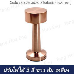 โคมไฟ LED ZB-A076 สีโรสโกล์ด ( 9x21 ซม. )
