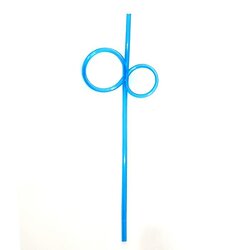 หลอดแฟนซี PVC 5 มิล ยาว 25 ซม. รูป 2 วงกลมข้าง ( แพ็คละ 12 ชิ้น )