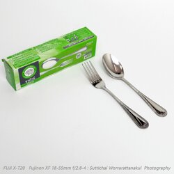 ( 6 คู่ ) ช้อนส้อมคาวสเตนเลส ลายไข่มุกอันดามัน เครื่องครัว สเตนเลส ยี่ห้อจากัวร์