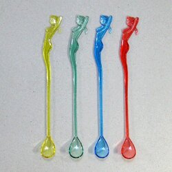 ช้อนคนเหล้าสีใส รูปผู้หญิง