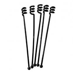 ไม้คนเหล้า สีดำ หัวเกลียว 7.5 นิ้ว ( ยาว ) ( แพ็คละ 25 ชิ้น )