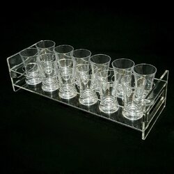 แร็คอะคิลิควางแก้วช็อต 12 แก้ว พร้อมแก้วช็อตอะคิลิค 1.6 ออนซ์ 8973