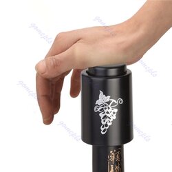 จุกปิดไวน์แดง Reusable Vacuum Sealed Red Wine Storage Bottle Stopper Plug Bottle Cap Black