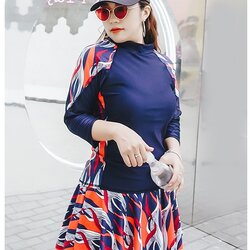 ชุดว่ายน้ำไซส์ 4 xl ผ้ากัน uv เซต 3 ชิ้น บรารอบอก 38-46