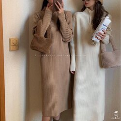 เดรสยาวปกกระดุมผ้าญี่ปุ่น มี 5 สี