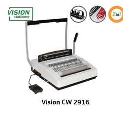 เครื่องเข้าเล่มสันเกลียว & สันห่วงกระดูงู 2 in 1 รุ่น Vision 2916 (ราคารวมภาษี) บริการหลังการขาย