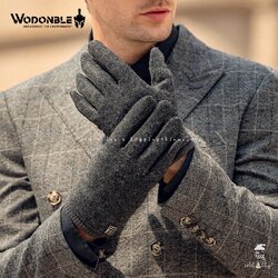 ถุงมือขนสัตว์ผ้า Wool บุขนกันหนาว WODONBLE มี 2 สี
