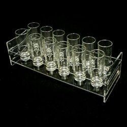 แร็คอะคิลิควางแก้วช็อต 12 แก้ว พร้อมแก้วช๊อต TQT-2