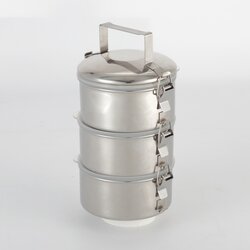 ปิ่นโตสเตนเลส 14 ซม. 3 ชั้น Smart Lock ตราหัวม้าลาย