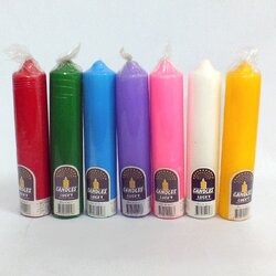 เทียนกลม 20 หุน 9 นิ้ว คละสี