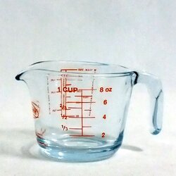 ถ้วยตวงแก้ว ขีดแดง 8 ออนซ์ Acruisine