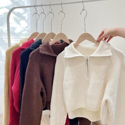 เสื้อไหมพรมญี่ปุ่นคอเต่าทรงครอบ มี 5 สี