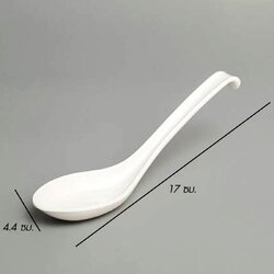 (1โหล)ช้อนด้ามงอ SP205 ตราซุปเปอร์แวร์ สีครีมขาว