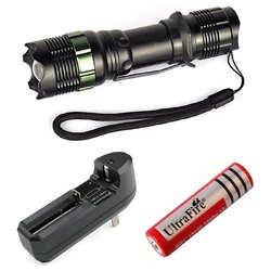 ไฟฉาย LED Ultrafire SA9 7W 800LM CREE Q5 LED พร้อมที่ชาร์ตถ่านและถ่านชาร์ต