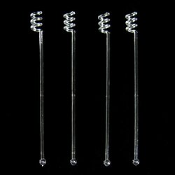 ไม้คนเหล้า สีขาวใส หัวเกลียว 7.5 นิ้ว ( ยาว )