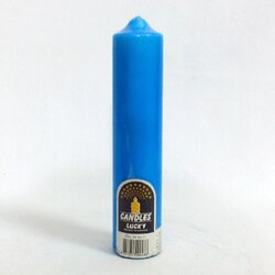 เทียนกลม 20 หุน 9 นิ้ว สีฟ้า