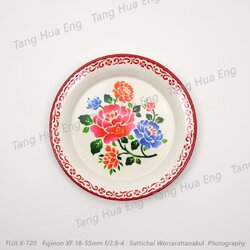 ถาดกลมเมลามิน T9003-11.75 ขนาด 11.75 นิ้ว โกลด์เด้น ฮอร์ส