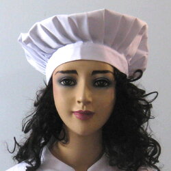 หมวกกุ๊กสีขาวทรงเตี้ย (03-CHWS)