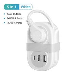 5 in 1 Travel Power Strip with USB port ปลั๊ก 3 ตา แบบพกพา