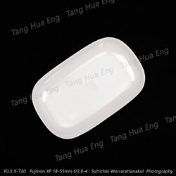 (12 ใบ) จานเปลเหลี่ยมซุปเปอร์แวร์ 9.5 P440-9.5 ( สีฟ้า )/สีครีมขาว