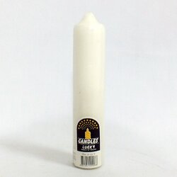 เทียนกลม 20 หุน 9 นิ้ว สีขาว