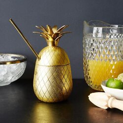 แก้วสับปะรด สีทอง ขนาด 30 ออนซ์