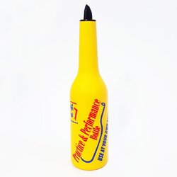 ขวดซ้อมโยน สีเหลือง สกรีนลาย