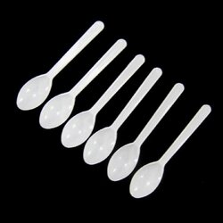 ช้อนไอศครีมขุ่นรีน่าสีขาว ( 100 ชิ้น )