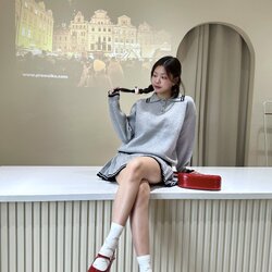 Polo with skirt set ชุดเซ็ทเสื้อโปโล-กระโปรงพรีท มี 3 สี