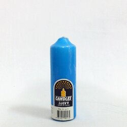 เทียนกลม 20 หุน 6 นิ้ว สีฟ้า