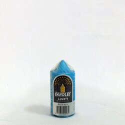 เทียนกลม 20 หุน 4 นิ้ว สีฟ้า