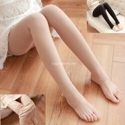 เลกกิ้งผ้าไนล่อนญี่ปุ่น สีดำ / สีเนื้อ (บุขน)