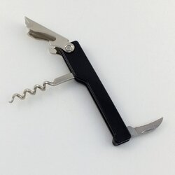 เปิดไวน์มีดสเตนเลสด้ามดำ พับได้ #CS-1004