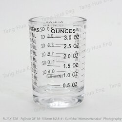 ถ้วยตวงแก้ว ขนาด 3 ออนซ์ ขีดสีดำ