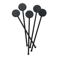 ไม้คนเหล้าหัวแบนกลม สีดำ ขนาด 7.5 นิ้ว ( แพ็คละ 25 ชิ้น )