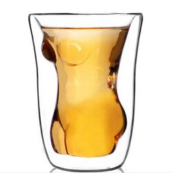 แก้วรูปผู้หญิง 2 ชั้น 180 มล. ( Double Wall )