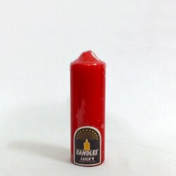 เทียนกลม 20 หุน 6 นิ้ว สีแดง