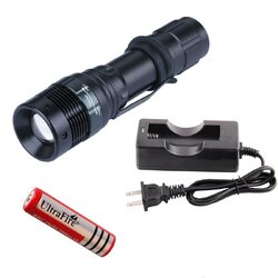 ไฟฉาย LED Ultrafire รุ่น E3 CREE Q5 LED Zoom พร้อมที่ชาร์จถ่าน และถ่านชาร์จ