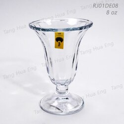 ( 12 ใบ ) ถ้วยไอศครีม Ripple Sundae Cup 8 oz #RJ01DE08