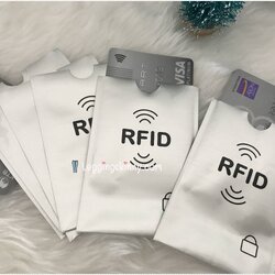 RFID Blocking Credit Card Sleeve Protector แผ่นใส่บัตรเครดิตกันโจรกรรม